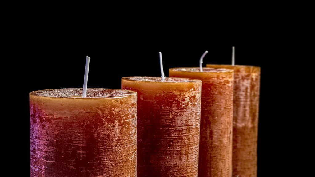 decorative orange candles