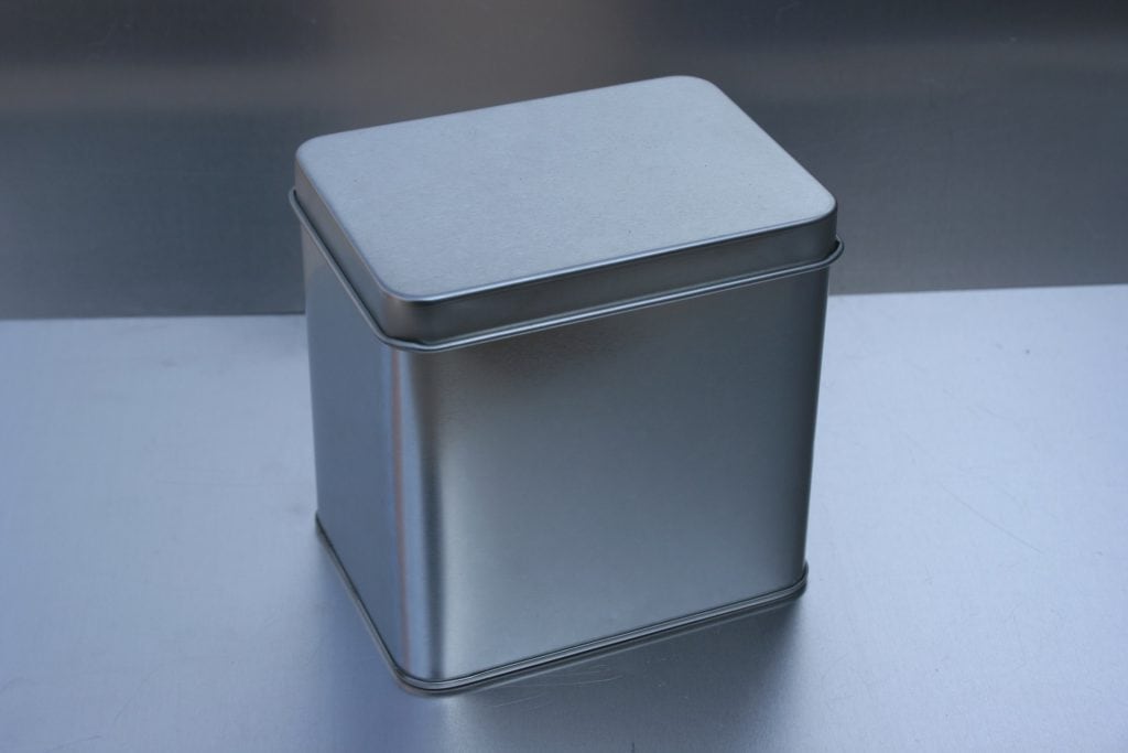 silver tin can caddie