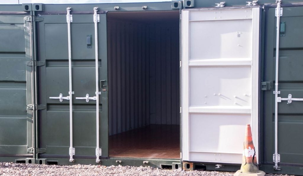 shipping container as storage