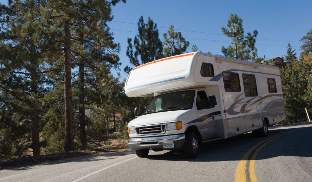 second hand RV on a trip