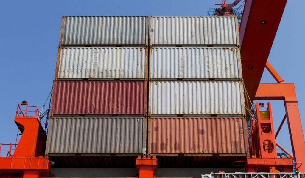 shipping containers rusted