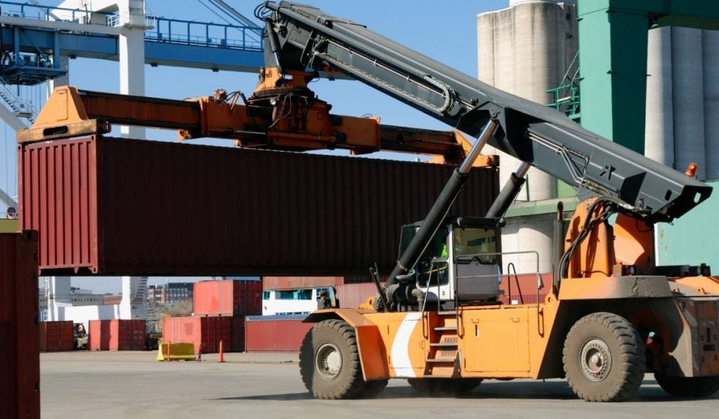 moving a shipping container